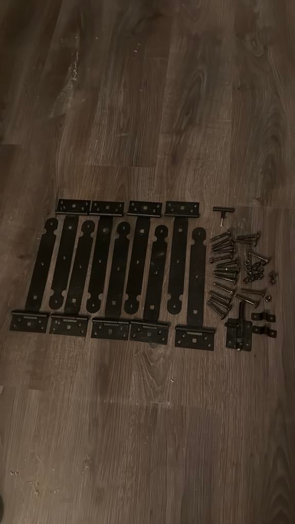 9x Zwart scharnier beslag 25cm, Ophalen, Gebruikt, Scharnier