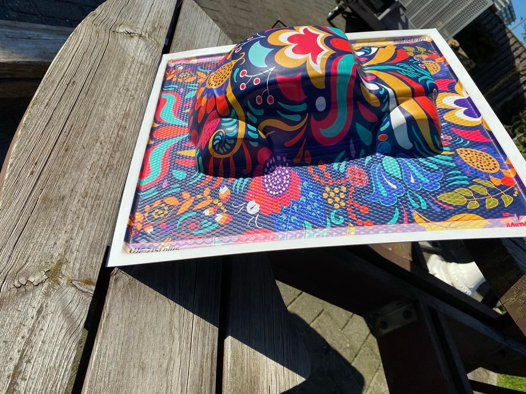 Kleurrijk 3D Schilderij Beetle Auto -, Ophalen of Verzenden