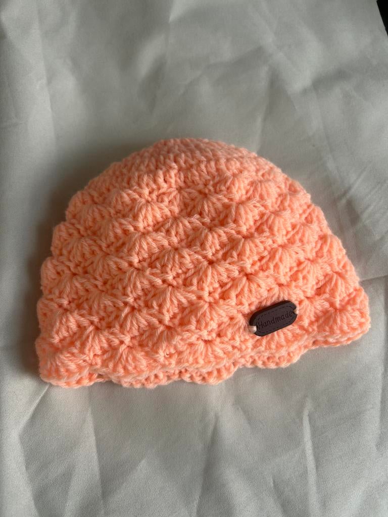 Gehaakte baby muts, Maat 62, Meisje, Nieuw, Ophalen of Verzenden