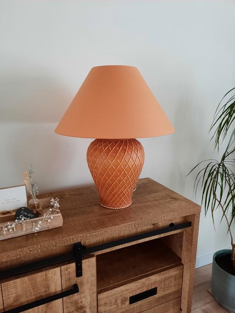 Te Koop : Tafellamp Terra Cotta, Ophalen, Zo goed als nieuw, Overige materialen, 50 tot 75 cm