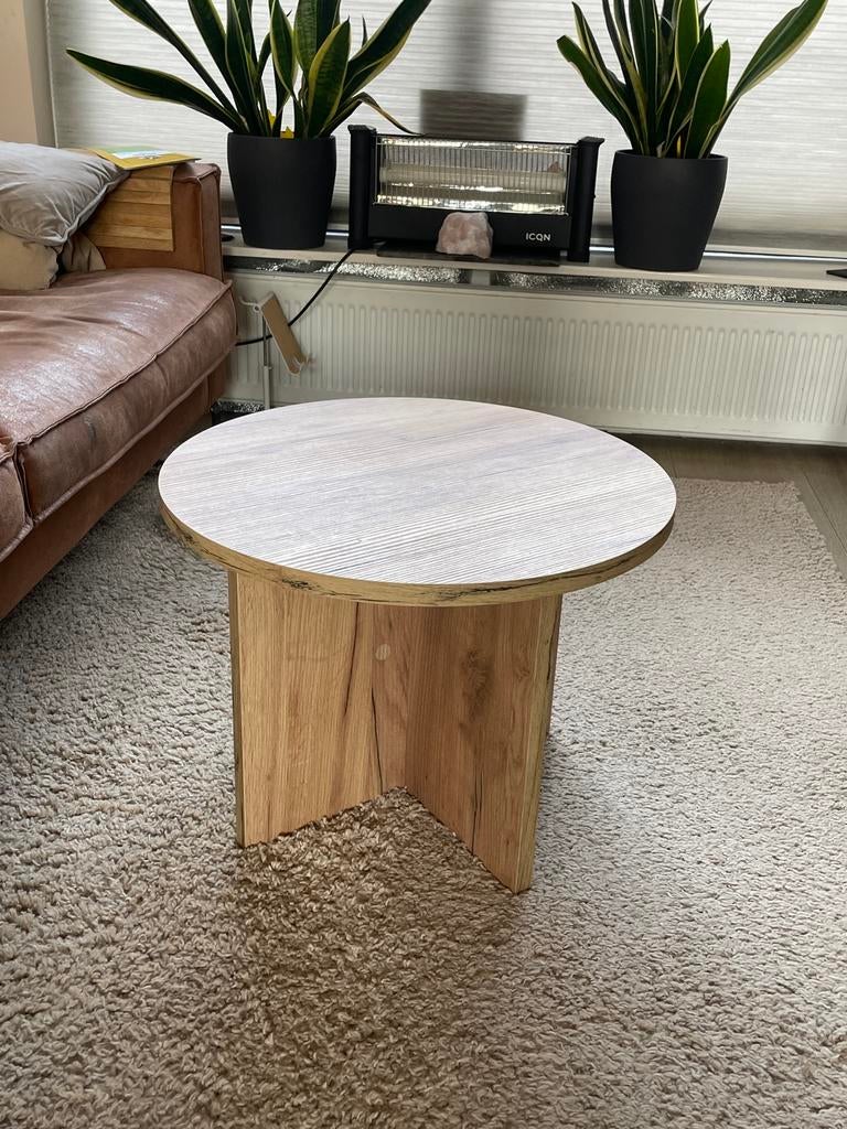 Scanic japandi stijl salontafel, Ophalen, Overige materialen, 100 tot 150 cm, Rond