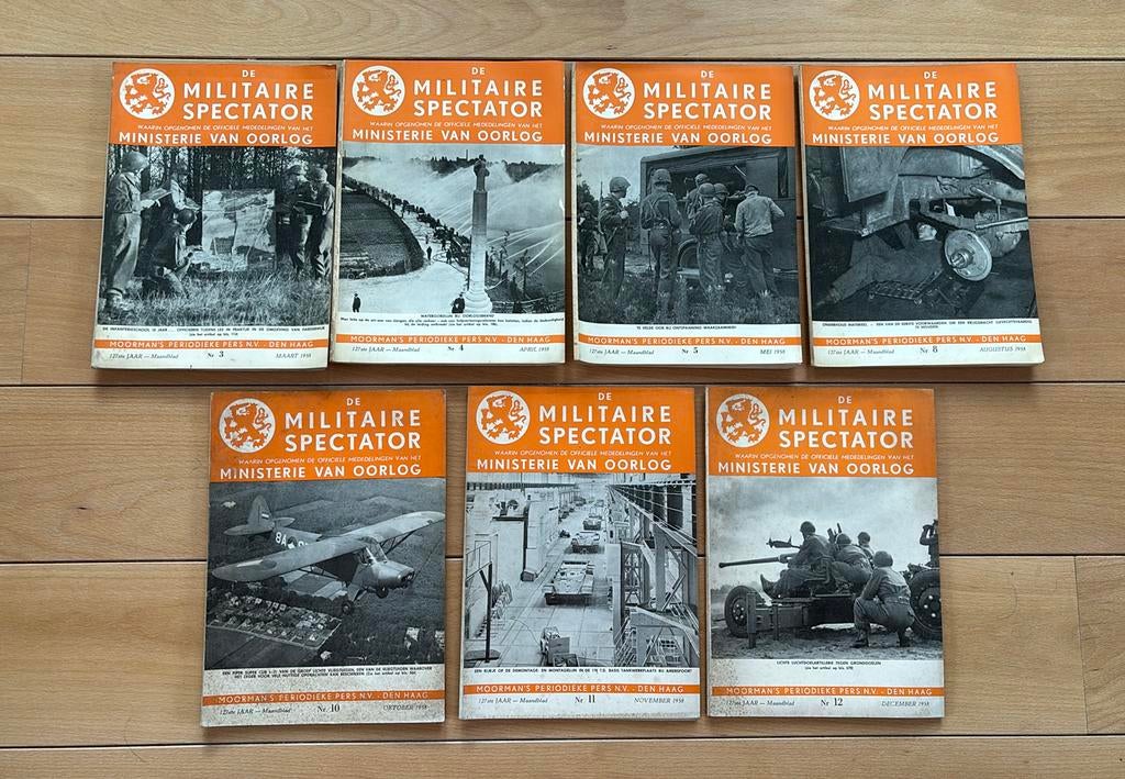 De Militaire Spectator - jaargang 1958, 7 nummers, Ophalen of Verzenden, Overige soorten, Nederland, Boek of Tijdschrift