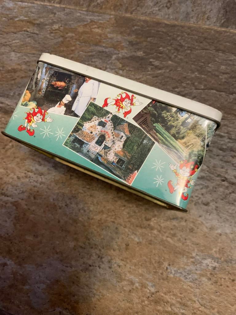 Vintage Efteling ijzeren trommeltje - Sprookjesbos, Ophalen of Verzenden, Gebruikt, Gebruiksvoorwerp