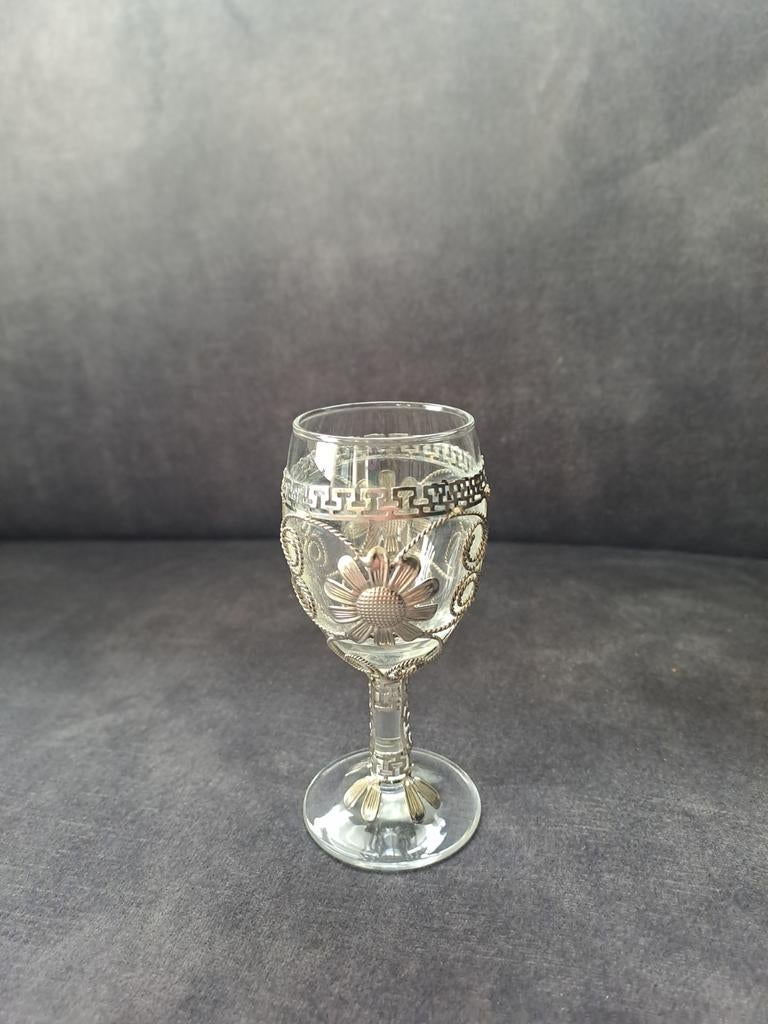 Vintage Franse Luminarc zilveren filigraan draadwerk, Antiek en Kunst, Antiek | Glas en Kristal, Ophalen of Verzenden