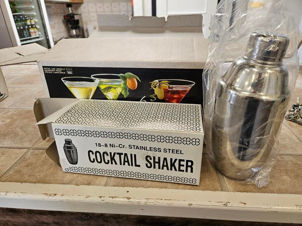 4x cocktaiglas met shaker, Ophalen, Overige typen