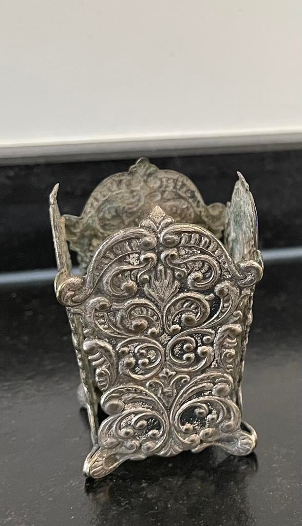 Verzilverde maggi houder, Ophalen of Verzenden, Zilver