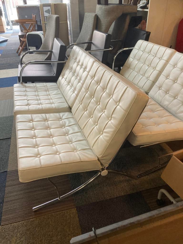 4 Barcelona replica fauteuils, Ophalen, Eenpersoons, ., 75 tot 100 cm