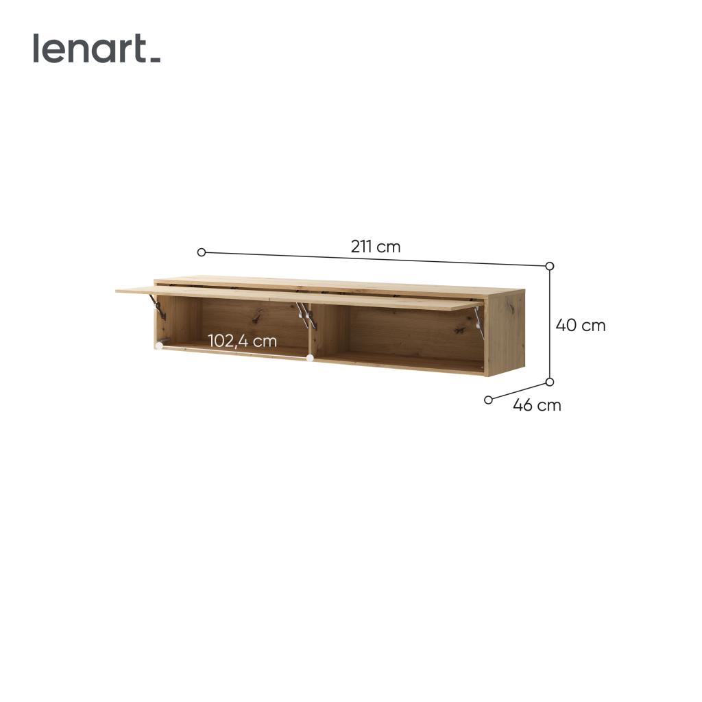 Concept opzetkast (40 cm hoog) - Eikenkleur, Niet ingevuld, Niet ingevuld, Niet ingevuld