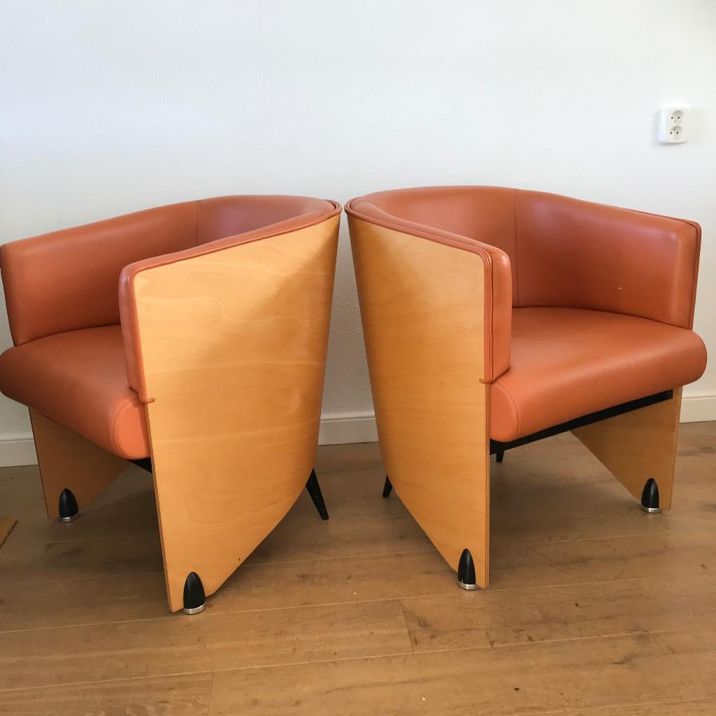 2 IZGS Lande Pencil club fauteuil fauteuils stoelen stoel, 75 tot 100 cm, Ophalen of Verzenden, Nvt, Nvt