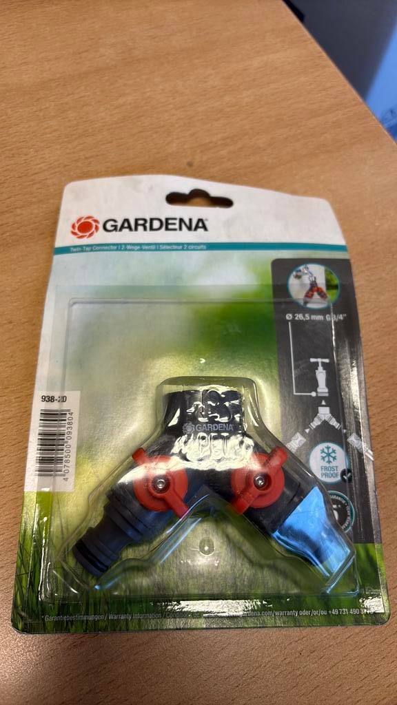 Gardena 938-20 2-weg waterverdeler, Ophalen of Verzenden, Nieuw, Tuinslangkoppeling