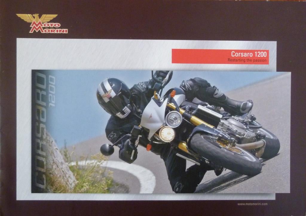 Folder MOTO MORINI Corsaro 1200 Restarting the passion 2006, Ophalen of Verzenden, Overige merken