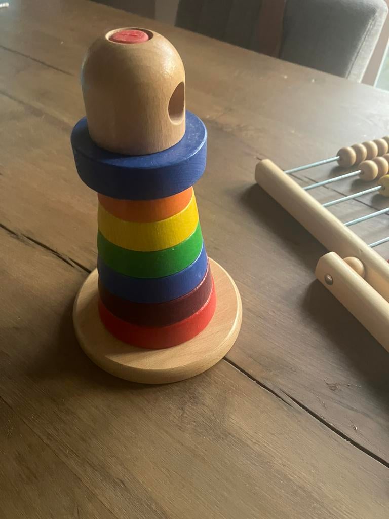 Blokken toren, Kinderen en Baby's, Speelgoed | Houten speelgoed, Ophalen, Zo goed als nieuw