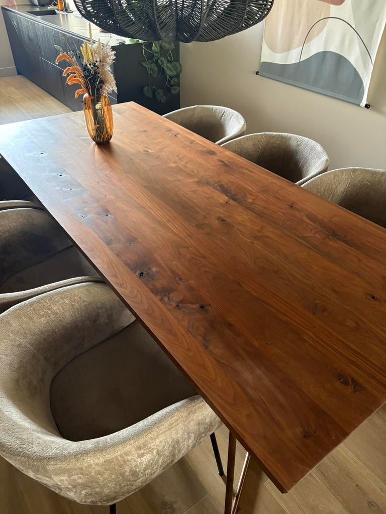 Jess design eettafel, Huis en Inrichting, Ophalen, 200 cm of meer, 50 tot 100 cm, Zo goed als nieuw