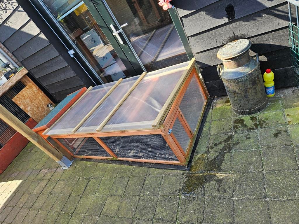 Konijnenren met nachthok kippen ren konijnenhok, Ophalen, 110 cm of meer, Ren, 90 cm of meer