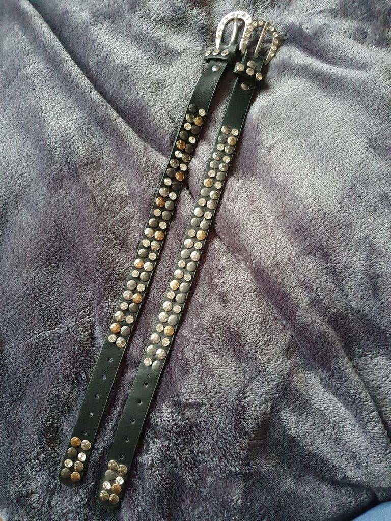 Zwarte riempjes met studs voor laarzen, Kleding | Dames, Ophalen of Verzenden