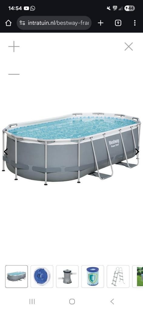 Bestway Power Steel Frame Zwembad 427x250x100 cm, Tuin en Terras, Gebruikt, 200 tot 300 cm, 80 tot 120 cm, Ophalen of Verzenden