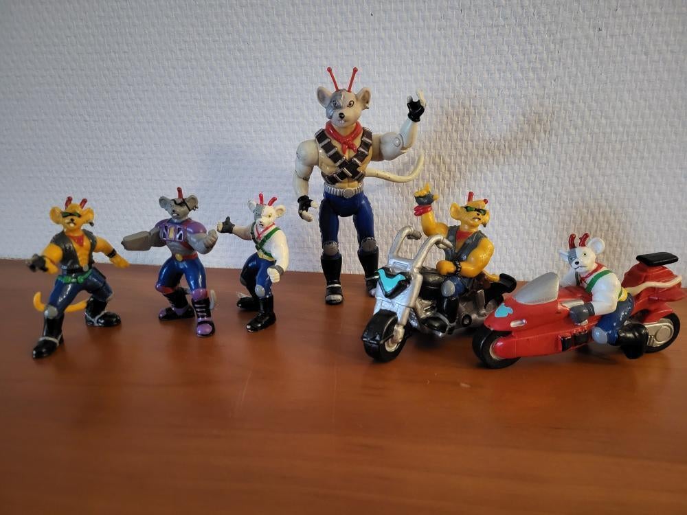 Actie,- en PVC figuren 'Biker Mice From Mars', Ophalen of Verzenden, Gebruikt