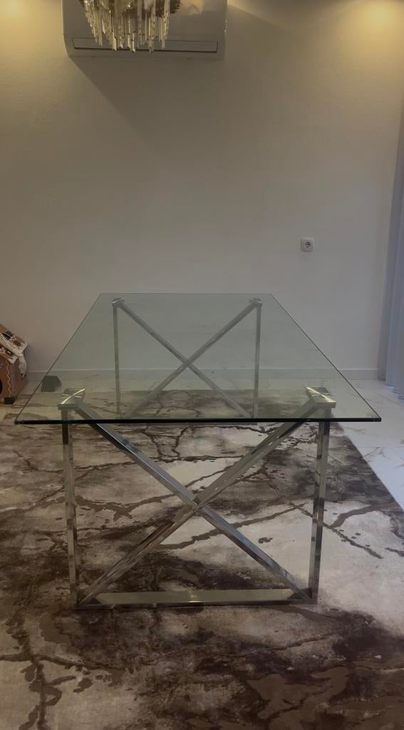 Glazen tafel, Ophalen, 50 tot 75 cm, 50 tot 100 cm, 150 tot 200 cm