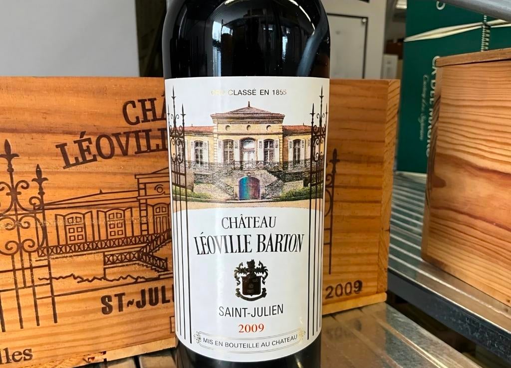 2009 Château Léoville Barton - 9 flessen OWC, Frankrijk, Ophalen of Verzenden, Zo goed als nieuw, Rode wijn