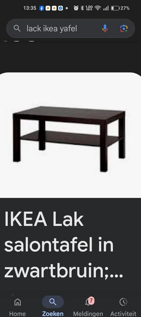 Ikea tafel lack nieuw in verpakking, Ophalen, 50 tot 100 cm, Nieuw, Overige houtsoorten