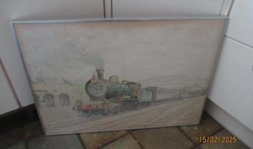 STOOMLOCOMOTIEF STATION AMERSFOORT- PUTTENSTEIN -1985  LIJST, Ophalen, Zo goed als nieuw, Trein, Kaart of Prent