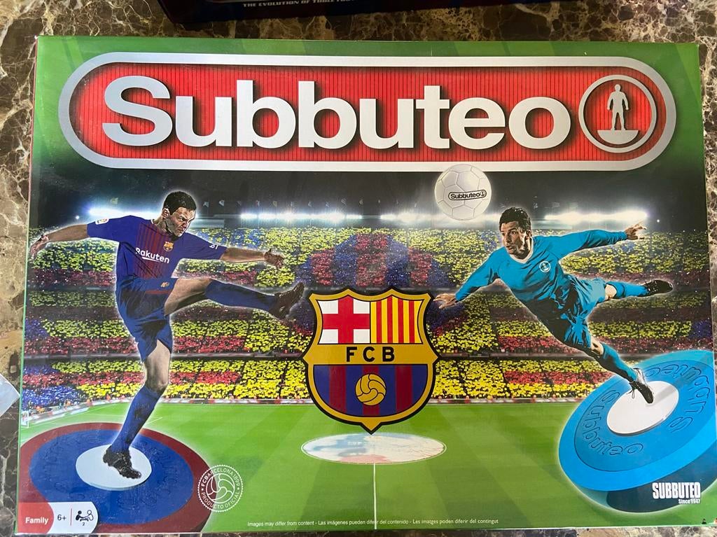 Subbuteo FC Barcelona - Officieel Tafelvoetbalspel, Een of twee spelers, Ophalen of Verzenden, Zo goed als nieuw