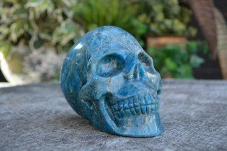 Kristallen Apatiet schedel - 1,1 kilo, Nieuw, Ophalen of Verzenden, Nvt, Nvt