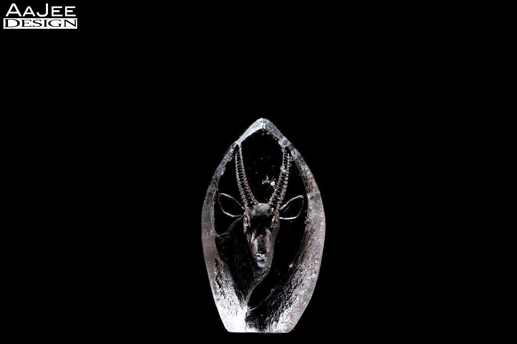 Mats Jonasson Maleras Sweden – Presse papier – Antilope, Verzamelen, Ophalen of Verzenden, Gebruikt, Kristal, Beeldje(s)