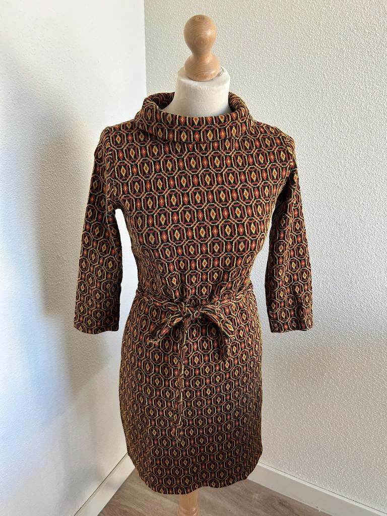 King Louie maat M glitter Dita dress honeycomb 2463, Maat 38/40 (M), Zwart, Ophalen of Verzenden, Zo goed als nieuw