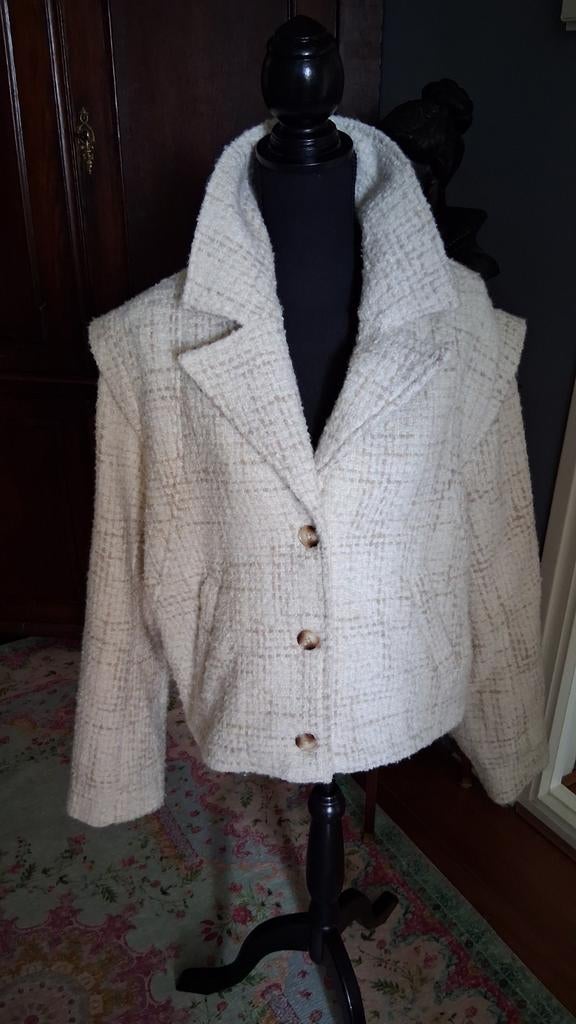 Oversized tussenjasje Cotton Club, Kleding | Dames, Jassen | Zomer, Ophalen of Verzenden, Zo goed als nieuw, Beige