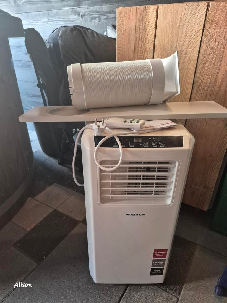 Inventum Mobiele Airco met Afstandsbediening en Afvoerslang, Ophalen, Gebruikt, Minder dan 60 m³, 3 snelheden of meer