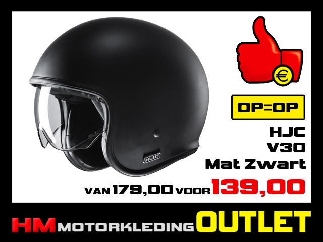 Motorhelm HJC V30 - Mat Zwart - VOORDEEL, Info@huybersmotoren.nl, HM - Sale, Kinderen, Ophalen