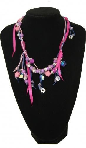 Partij Bijouxtifull halskettingen met bedels paars, Ophalen, Nieuw, Paars, Overige materialen