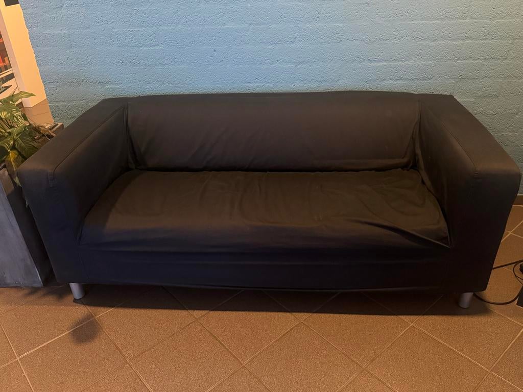 IKEA Klippan 2-zitsbank - Zwart, Ophalen, Gebruikt, 150 tot 200 cm, Tweepersoons