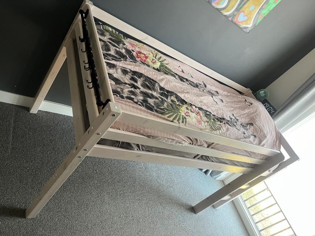 halfhoogslaper whitewash Ties, Kinderen en Baby's, Kinderkamer | Stapelbedden en Hoogslapers, Ophalen, Gebruikt, Halfhoogslaper