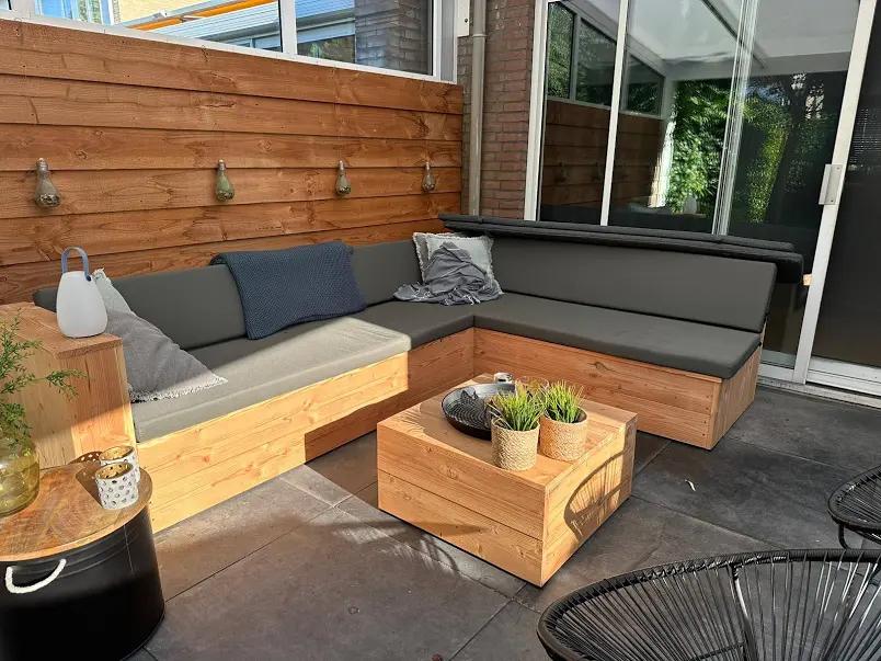 ACTIE DEALS! Douglas Loungeset Tuinset Tuinbank Loungebank, Verzenden, Steigerhout, Nieuw, Eettafel