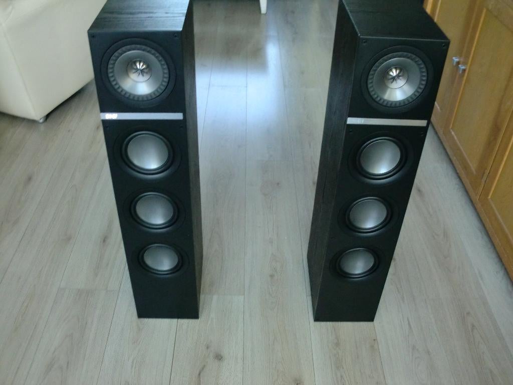 Kef Q 500 zwart te beluisteren in nette staat. Kef q500, Audio, Tv en Foto, Zo goed als nieuw, 120 watt of meer, Front, Rear of Stereo speakers