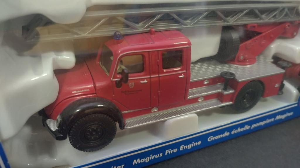 Magirus Rundhauber Drehleiter 1:50 Siku Pol, SIKU, Ophalen of Verzenden, Bus of Vrachtwagen, Schlittenbacherstrasse 60 Lüdenscheid