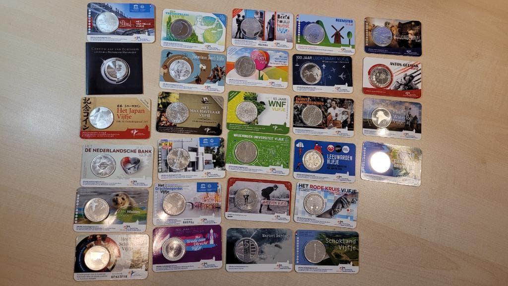 Waterloo, Max Havelaar, Japan, WNF, Tulpen, Wadden Vijfje, Postzegels en Munten, Munten | Europa | Euromunten, Ophalen of Verzenden