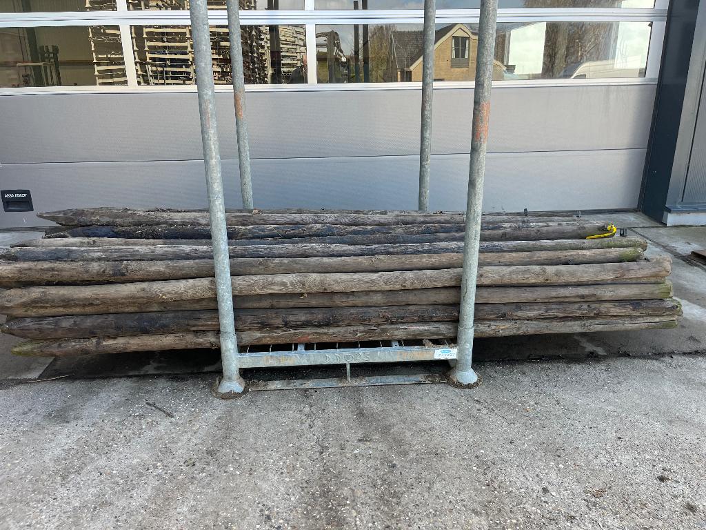 Gecreosoteerde boompalen - weidepalen 7x300 cm, Tuin en Terras, Palen, Balken en Planken, Ophalen, Gebruikt, 250 cm of meer, Palen