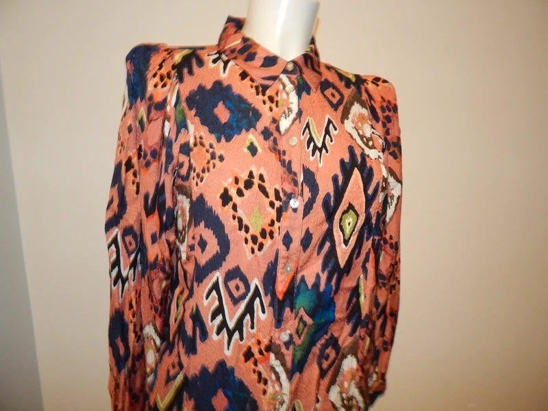 POM Amsterdam ibiza styl blouse kleurrijke print M, Maat 38/40 (M), Overige kleuren, Verzenden, Zo goed als nieuw