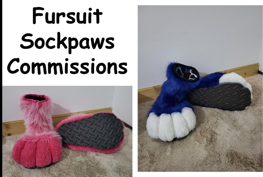 Fursuit sockpaws feetpaws commissions, Ophalen of Verzenden, Jongetje of Meisje, Schoentjes