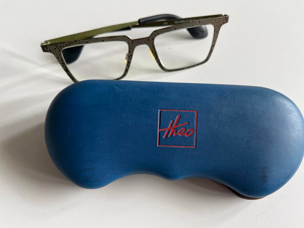 Theo bril montuur groen - exclusief glazen, Overige merken, Gebruikt, Ophalen of Verzenden, Groen