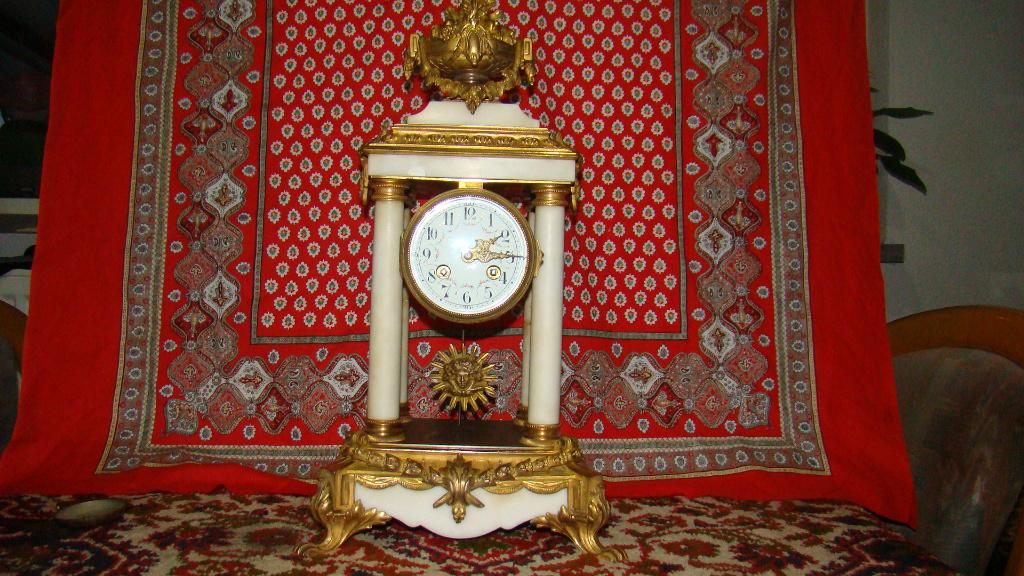 Marmeren pilaren klok, Ophalen of Verzenden