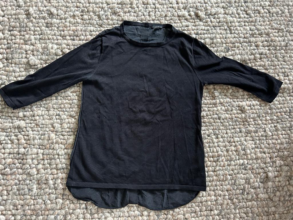 Aparte top van COS zijde / katoen maat S, COS, Zwart, Ophalen of Verzenden, Lange mouw