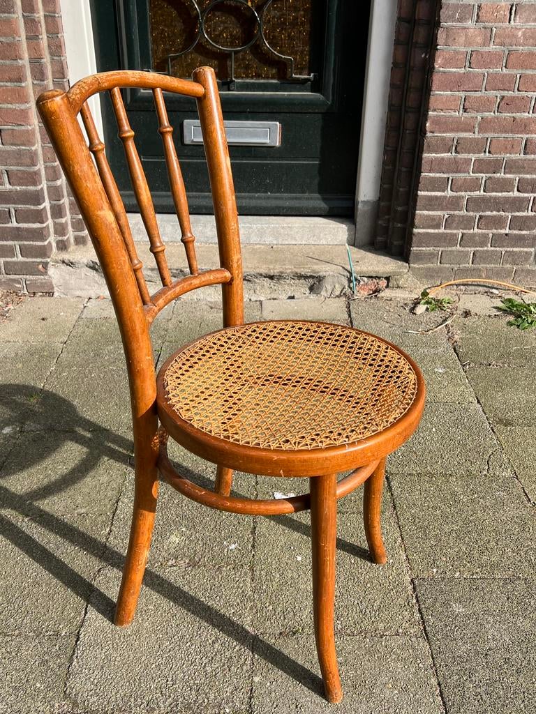 Vintage antiek Thonet No.98 stoeltje gemerkt webbing, Antiek en Kunst, Antiek | Meubels | Stoelen en Banken, Ophalen