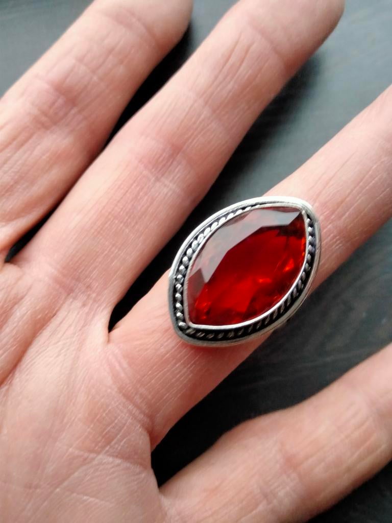 Granaat ring maat 18, 18 tot 19, Verzenden, Nieuw, Dame