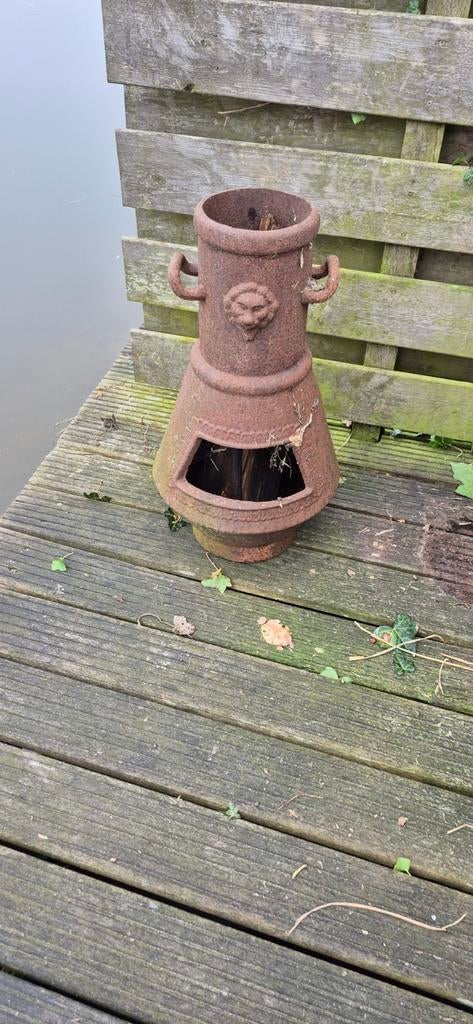 T.E.A.B gietijzeren potkachel / terraskachel- decoratief, Ophalen, Gebruikt
