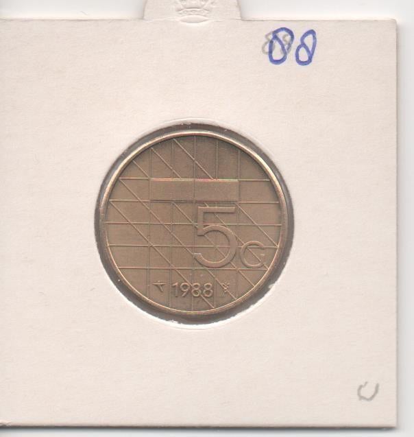 Meerdere U.N.C vijf gulden munten 1988 / 2001, Ophalen of Verzenden, Koningin Beatrix, 5 gulden, Losse munt