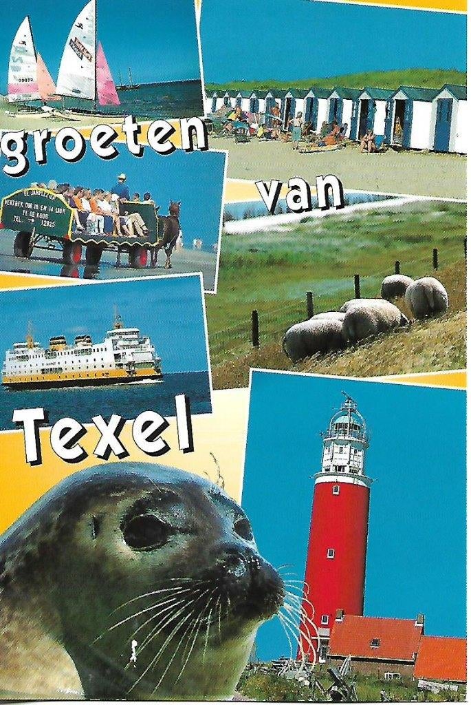 Texel- -7-luik., Verzenden, 1980 tot heden, Gelopen, Waddeneilanden